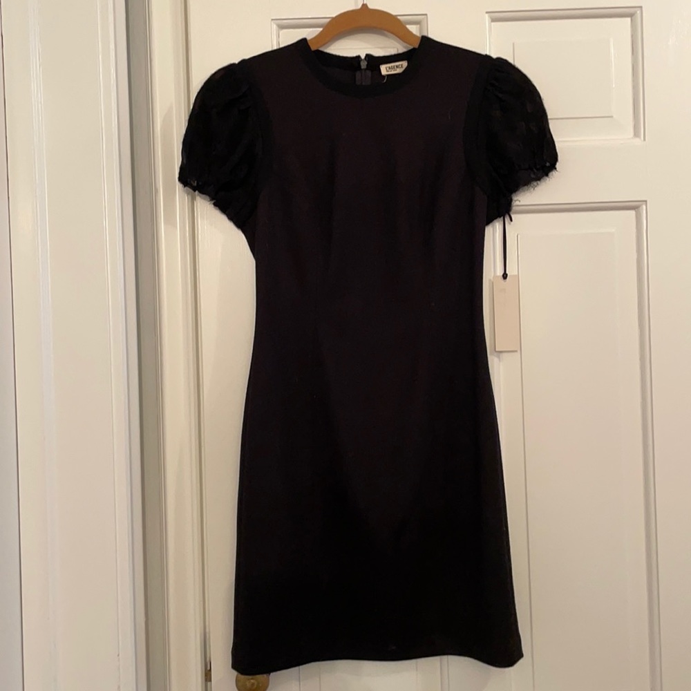 NWT Black L’agence minidress with puffy sleeves size 1